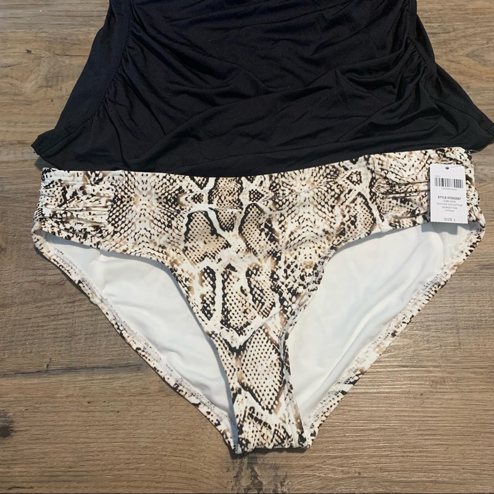 Soma V Wire Tankini Top & Rouched Bottoms - Picture 4 of 8